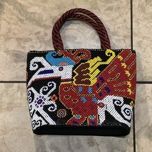 Colorful Beaded Women's Handbag large tote